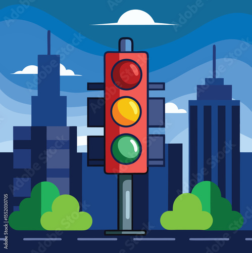 traffic light in the city