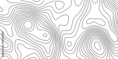 Topographic map background geographic line map with elevation assignments. Modern design with White background with topographic wavy pattern design.paper texture Imitation of a geographical map shades