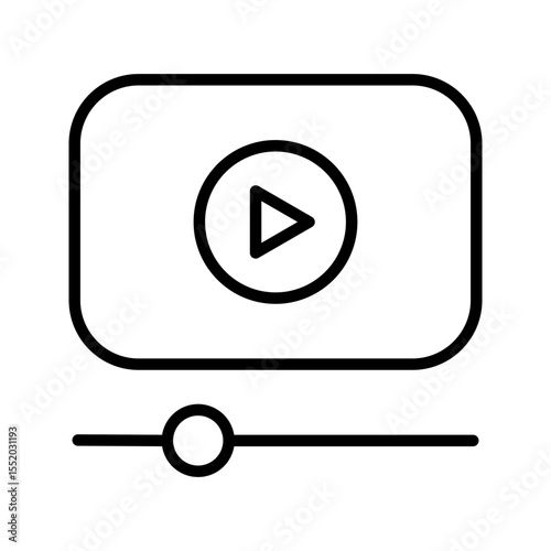 Video icon set. Video Player sign. Flat illustration of vector icon on white background	
