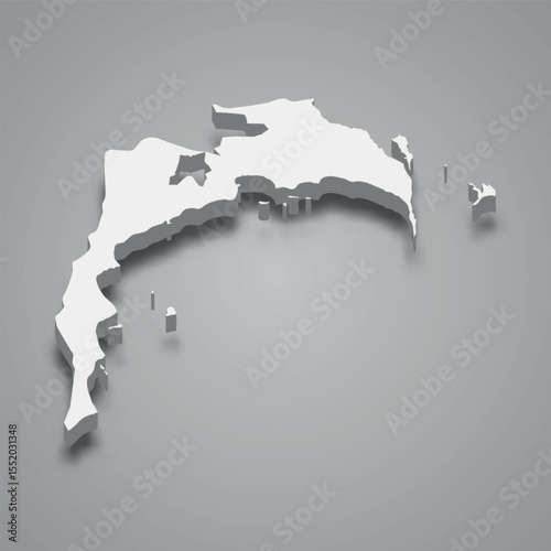 Baku 3d isometric map is a economic region of Azerbaijan