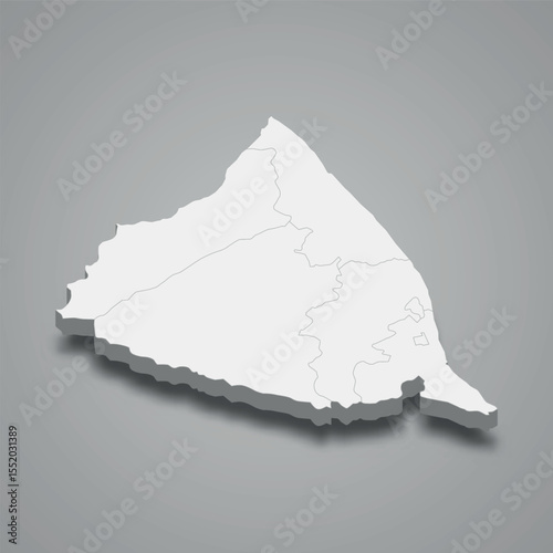 Guba-Khachmaz 3d isometric map is a economic region of Azerbaijan