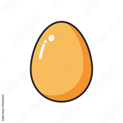 Vector illustration of a single golden brown Easter egg, perfect for holiday decoration