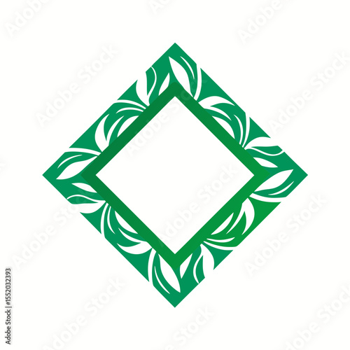 abstract green frame