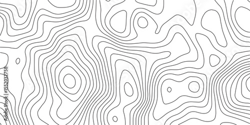 Topographic map background geographic line map with elevation assignments. Modern design with White background with topographic wavy pattern design.paper texture Imitation of a geographical map shades