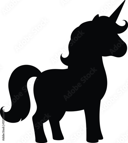 Horse silhouette vector illustration isolated on white background showing running black horse shape