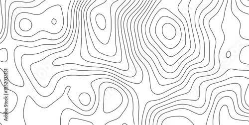 Topographic map background geographic line map with elevation assignments. Modern design with White background with topographic wavy pattern design.paper texture Imitation of a geographical map shades