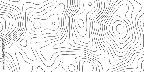 Topographic map background geographic line map with elevation assignments. Modern design with White background with topographic wavy pattern design.paper texture Imitation of a geographical map shades