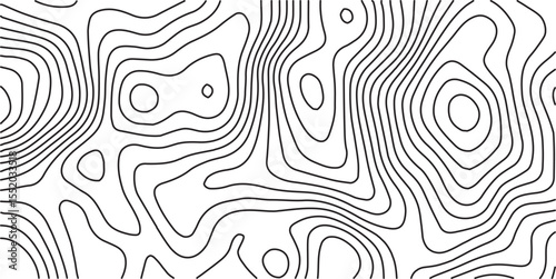 Topographic map background geographic line map with elevation assignments. Modern design with White background with topographic wavy pattern design.paper texture Imitation of a geographical map shades