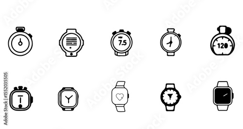 Vector set of perfume bottle and glass icons, illustrations, and signs