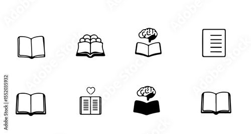 Business icons set for web and app design with computer, network, and office symbols