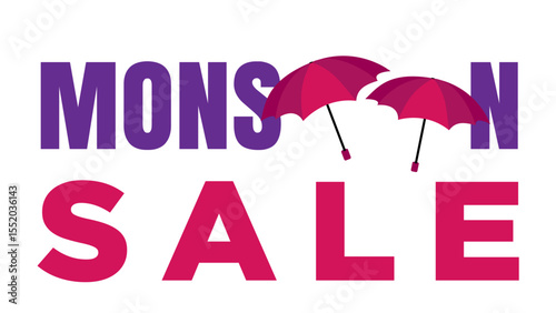 Monsoon Sale Creative Typography