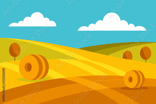 rural landscape with fields and sky
