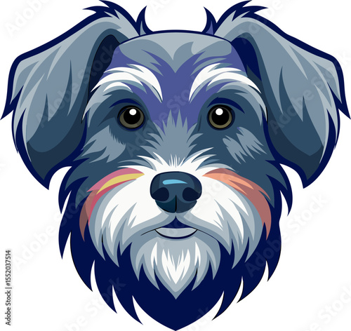 Dandie Dinmont Terrier dog vector 