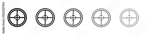 aim icon simple vector outline logo