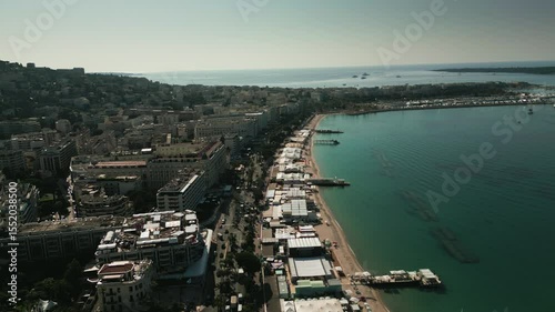 Aerial View of Cannes Lions 2025, Cannes beach and La Croisette