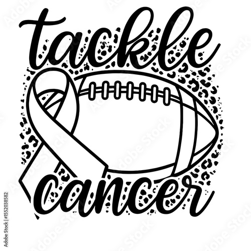 Vector illustration tackle cancer with baseball  