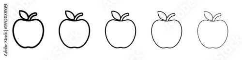 apple icon simple vector outline logo
