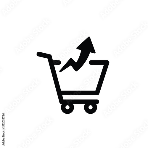 This versatile shopping cart icon, whether a symbol, basket, or button, visually represents e-commerce, retail, and the act of purchasing