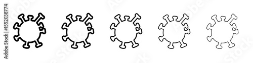 bacteria icon simple vector outline logo