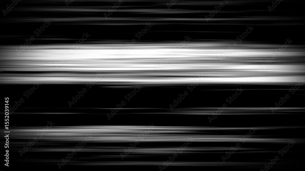 Analog static noise overlay with horizontal stripes and TV off effect. Glitch and white noise distort bad signal on retro television screen.