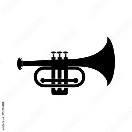 Musical Trumpet Instrument Silhouette 