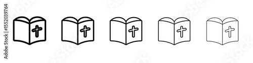 bible icon simple vector outline logo