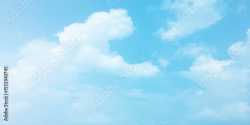 Daylight, natural blue sky, panorama, clouds, white background vast, beautiful, fresh weather clear image surface, splashed 