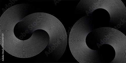 Abstract straight lines on black background. Dynamic straight pattern. Modern circle lines. Futuristic technology concept. Vector eps 10