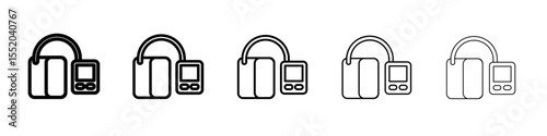 blood pressure machine icon simple vector outline logo