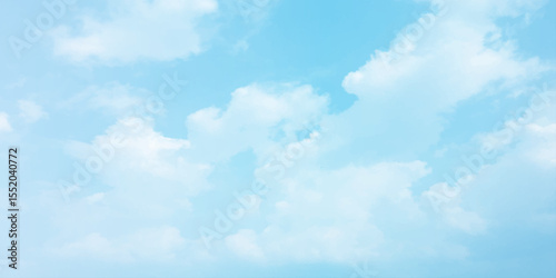 Daylight, natural blue sky, panorama, clouds, white background vast, beautiful, fresh weather clear image surface, splashed 