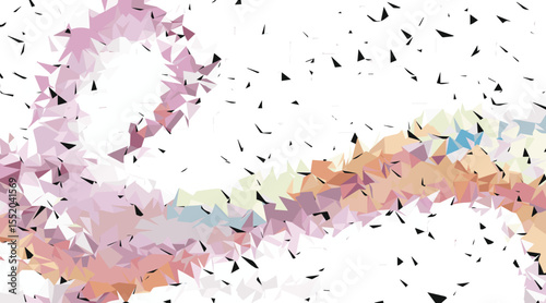 Abstract Pastel Pink Orange Triangle Geometric Pattern Background