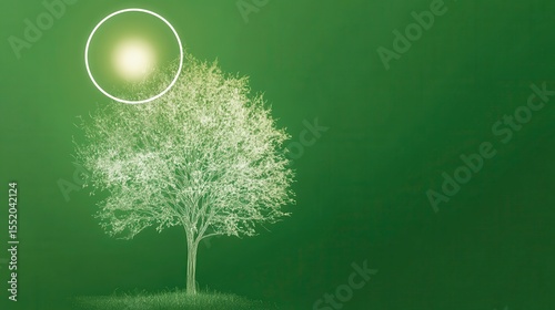Eco-conscious Tree of Life: This image presents a digitally crafted tree of life image, an illustrative emblem of environmental conservation and the delicate balance of nature.