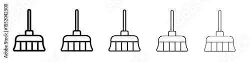 broom icon simple vector outline logo