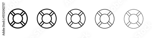 buoy icon simple vector outline logo