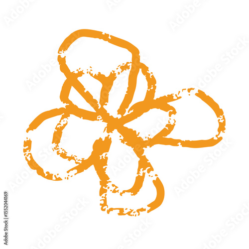 Vector illustration of orange, rose, and blue flowers drawing nature floristry