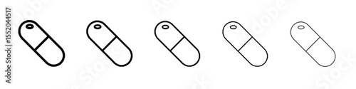 capsule icon simple vector outline logo