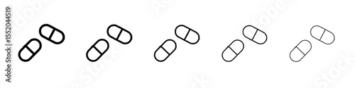 capsules icon simple vector outline logo