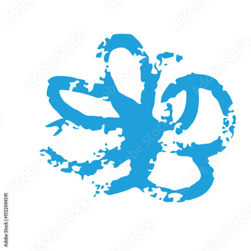 Vector illustration of orange, rose, and blue flowers drawing nature floristry