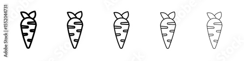 carrot icon simple vector outline logo