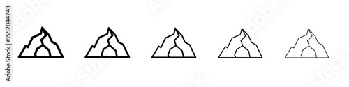 cave icon simple vector outline logo