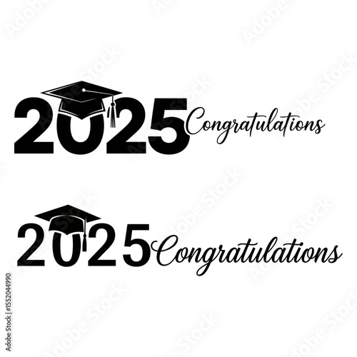 Graduation 2025 Congratulations Typography Art
