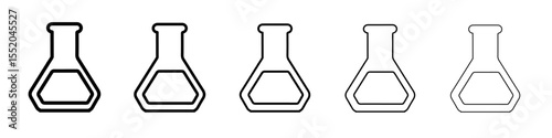 chemical icon simple vector outline logo