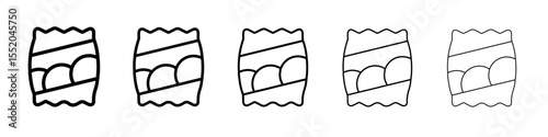 chip packet icon simple vector outline logo