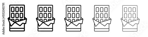 chocolate icon simple vector outline logo