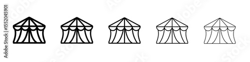 circus tent icon simple vector outline logo