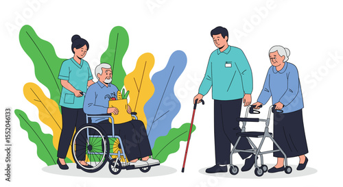 Providing Assistance to Elderly People with Professional Care and Support