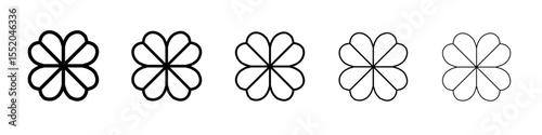 clover icon simple vector outline logo