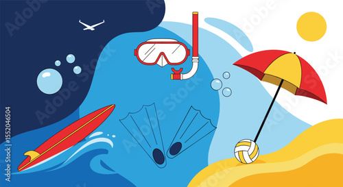 Seaside Adventures A Journey to the Beach Under the Sunny Sky