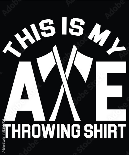 "Bold Axe Throwing Graphic T-Shirt Design with Crossed Hatchets"