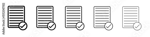 correct sheet icon simple vector outline logo